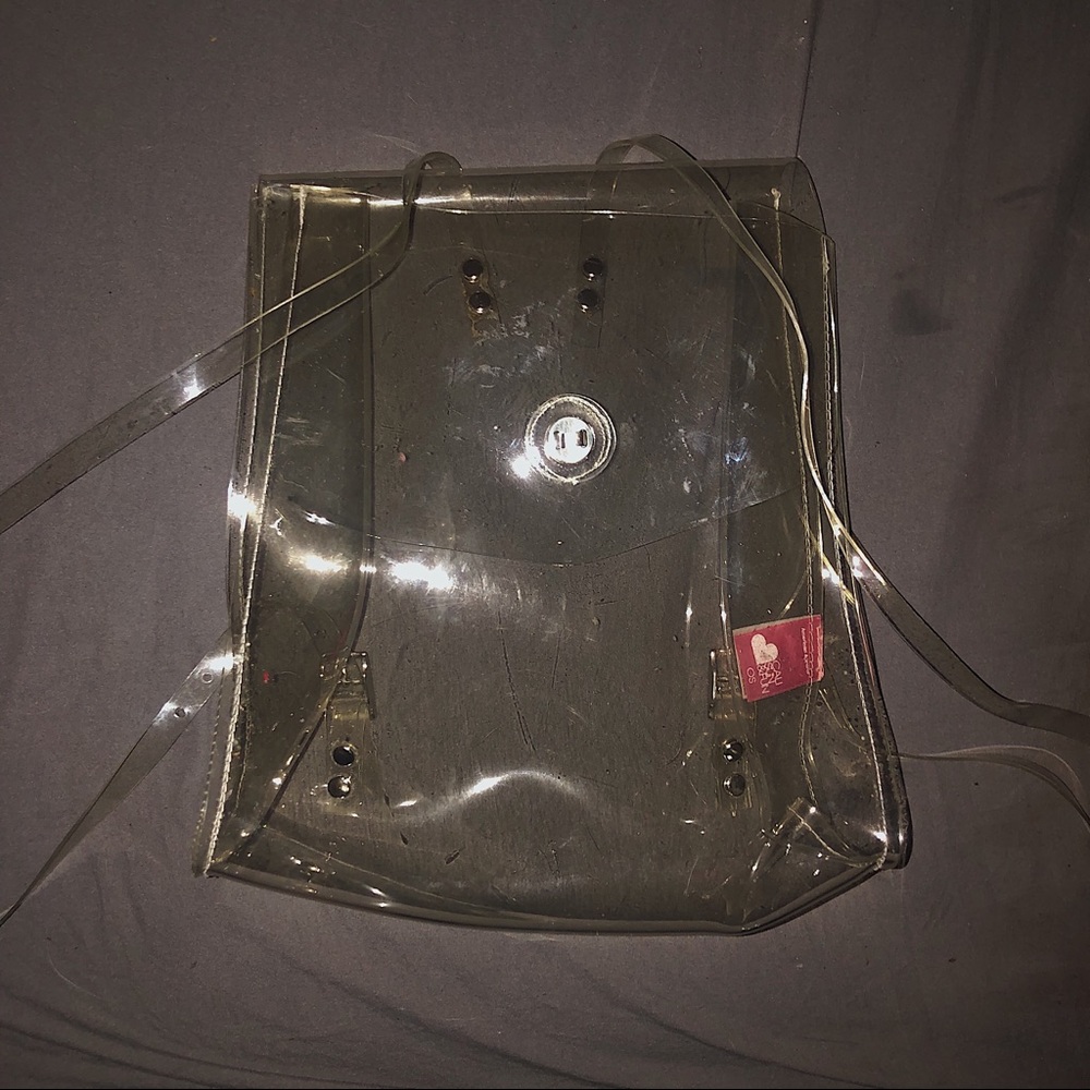 american apparel plastic see through backpack